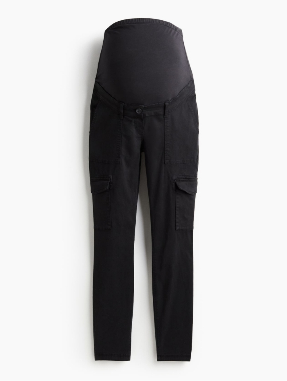 H&M Mama Black Slim Cargo Pant Size Large